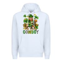 White One lucky cowboy with st. patricks elf Premium Hoodie - Neo Western