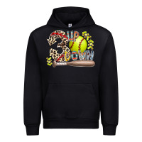 Black three up down softball Urban Hoodie - RacoonDesign
