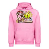 Fuchsia Pink three up down softball Urban Hoodie - RacoonDesign
