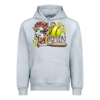 Heather Grey three up down softball Urban Hoodie - RacoonDesign