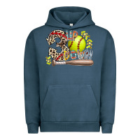 Pigment Midnight Navy three up down softball Urban Hoodie - RacoonDesign