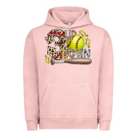 Pigment Salmon three up down softball Urban Hoodie - RacoonDesign