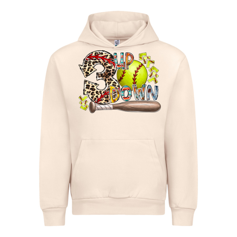 Three Up Down Softball Urban Hoodie by RacoonDesign | Teevron