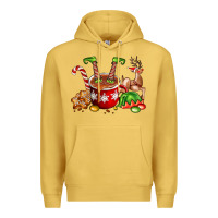 Antique Gold chocolate elf Premium Hoodie - FaDigitalArtStudio