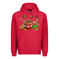 Cardinal chocolate elf Premium Hoodie - FaDigitalArtStudio