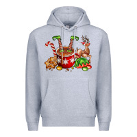 Heather Grey chocolate elf Premium Hoodie - FaDigitalArtStudio