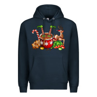 Navy chocolate elf Premium Hoodie - FaDigitalArtStudio