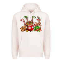 Pale Pink chocolate elf Premium Hoodie - FaDigitalArtStudio