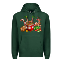 Sports Green chocolate elf Premium Hoodie - FaDigitalArtStudio