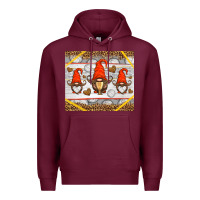 Burgundy western volleyball gnome Premium Hoodie - HRA Design Shop