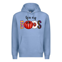 Colony Blue love my boos Premium Hoodie - CowhideDigitalArt