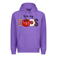 Purple love my boos Premium Hoodie - CowhideDigitalArt
