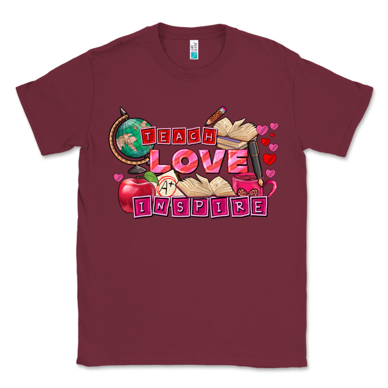 Valentine's Day Teach Love Inspire Classic Tee by FaDigitalArtStudio | Teevron