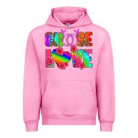 Fuchsia Pink choose love (lesbian) Urban Hoodie - HRA Design Shop