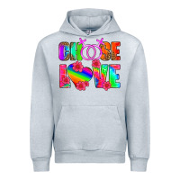 Heather Grey choose love (lesbian) Urban Hoodie - HRA Design Shop