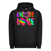 Pigment Black choose love (lesbian) Urban Hoodie - HRA Design Shop