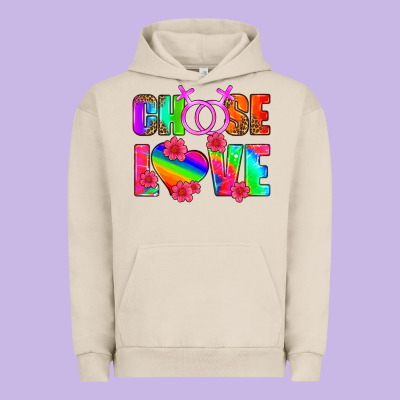 Choose Love (lesbian) Urban Hoodie Designed By Hra Design Shop