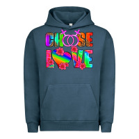 Pigment Midnight Navy choose love (lesbian) Urban Hoodie - HRA Design Shop