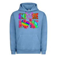 Pigment Pebble Blue choose love (lesbian) Urban Hoodie - HRA Design Shop