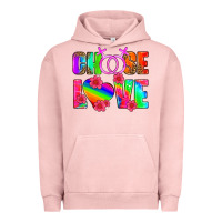 Pigment Salmon choose love (lesbian) Urban Hoodie - HRA Design Shop