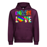 Mauve Wine choose love (gay) Urban Hoodie - HRA Design Shop