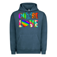 Pigment Midnight Navy choose love (gay) Urban Hoodie - HRA Design Shop