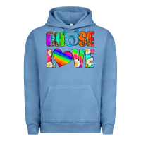 Pigment Pebble Blue choose love (gay) Urban Hoodie - HRA Design Shop