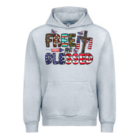 Heather Grey free and blessed Urban Hoodie - CowhideDigitalArt