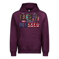 Mauve Wine free and blessed Urban Hoodie - CowhideDigitalArt