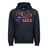 Navy free and blessed Urban Hoodie - CowhideDigitalArt