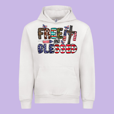 Free And Blessed Urban Hoodie Designed By Cowhidedigitalart