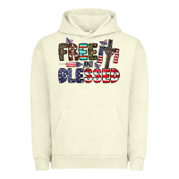 Pigment Pistachio free and blessed Urban Hoodie - CowhideDigitalArt