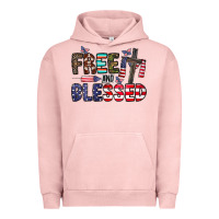 Pigment Salmon free and blessed Urban Hoodie - CowhideDigitalArt