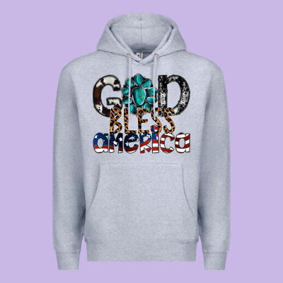 God Bless America Premium Hoodie Designed By Sublimationcraftshop