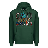 Sports Green god bless america Premium Hoodie - SublimationCraftShop