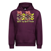 Mauve Wine three up theree down softball Urban Hoodie - RacoonDesign