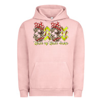 Pigment Salmon three up theree down softball Urban Hoodie - RacoonDesign