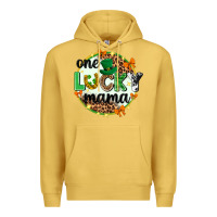 Antique Gold One lucky mama  St. Patricks Day Premium Hoodie - Neo Western