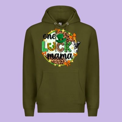 One Lucky Mama  St. Patricks Day Premium Hoodie Designed By Neo Western