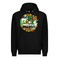 Black One lucky mama  St. Patricks Day Premium Hoodie - Neo Western