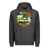 Charcoal Heather One lucky mama  St. Patricks Day Premium Hoodie - Neo Western