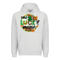 Dove Grey One lucky mama  St. Patricks Day Premium Hoodie - Neo Western