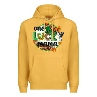 Mustard One lucky mama  St. Patricks Day Premium Hoodie - Neo Western