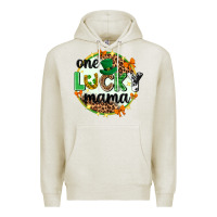 Oatmeal Heather One lucky mama  St. Patricks Day Premium Hoodie - Neo Western