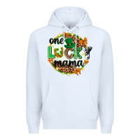 White One lucky mama  St. Patricks Day Premium Hoodie - Neo Western