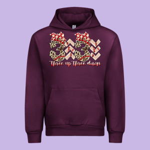 Three Up Theree Down Urban Hoodie Designed By Racoondesign