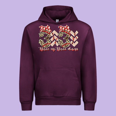 Three Up Theree Down Urban Hoodie Designed By Racoondesign