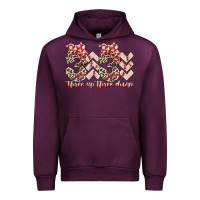Mauve Wine three up theree down Urban Hoodie - RacoonDesign