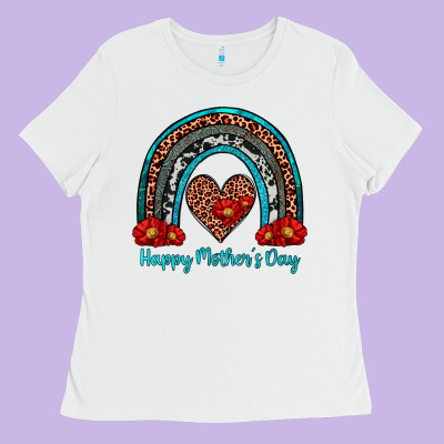 Happy Mother's Day Rainbow Ladies Tee Designed By Artiststas