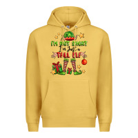 Antique Gold im not  im just a tall elf Premium Hoodie - FaDigitalArtStudio